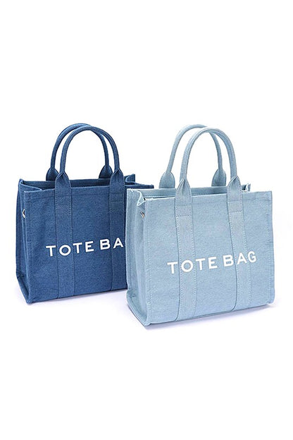 Denim Convertible Tote Bag – Lead-Safe Women's Small Tote