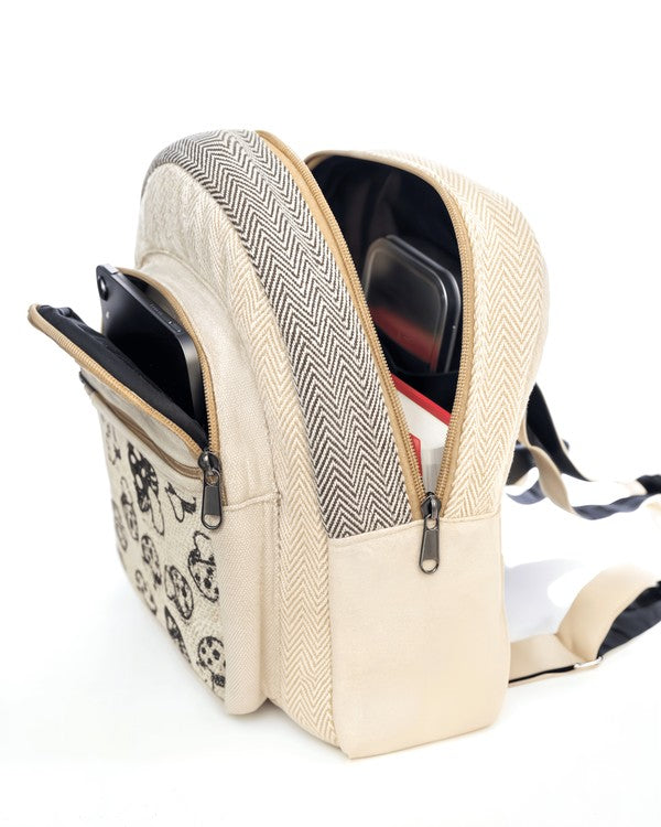 Kathmandu Collection Mini Hemp Mushroom Backpack | Handmade Eco-Friendly Nepal