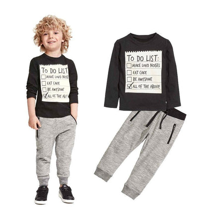 Kids Boys Clothing Set Baby Boy Casual Clothes Spring Autumn Ccotton Long Sleeves T-shirt Pants 2pcs Suit For 3-7 Years by Baby Joy