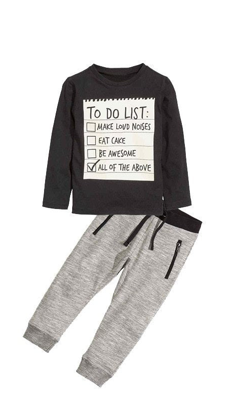 Kids Boys Clothing Set Baby Boy Casual Clothes Spring Autumn Ccotton Long Sleeves T-shirt Pants 2pcs Suit For 3-7 Years by Baby Joy
