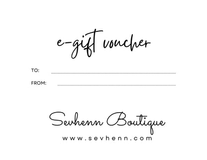 SEVHENN E-Gift Card