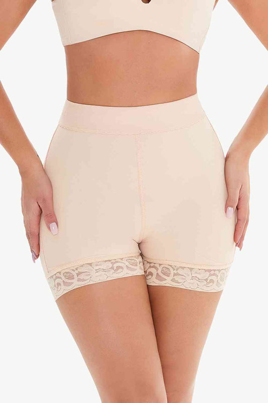 Women's Shapewear - Pull-On Lace Trim Shaping Shorts