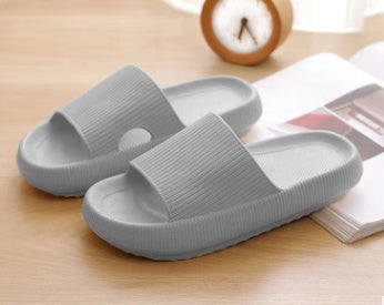 Unisex EVA Non-Slip Slides & Slippers – 14 Colors, Sizes 34–47 Grey