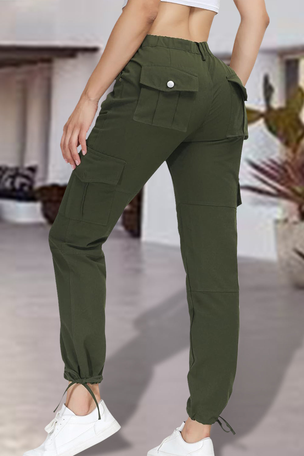 Women's Full Size High Waist Pants with Pockets