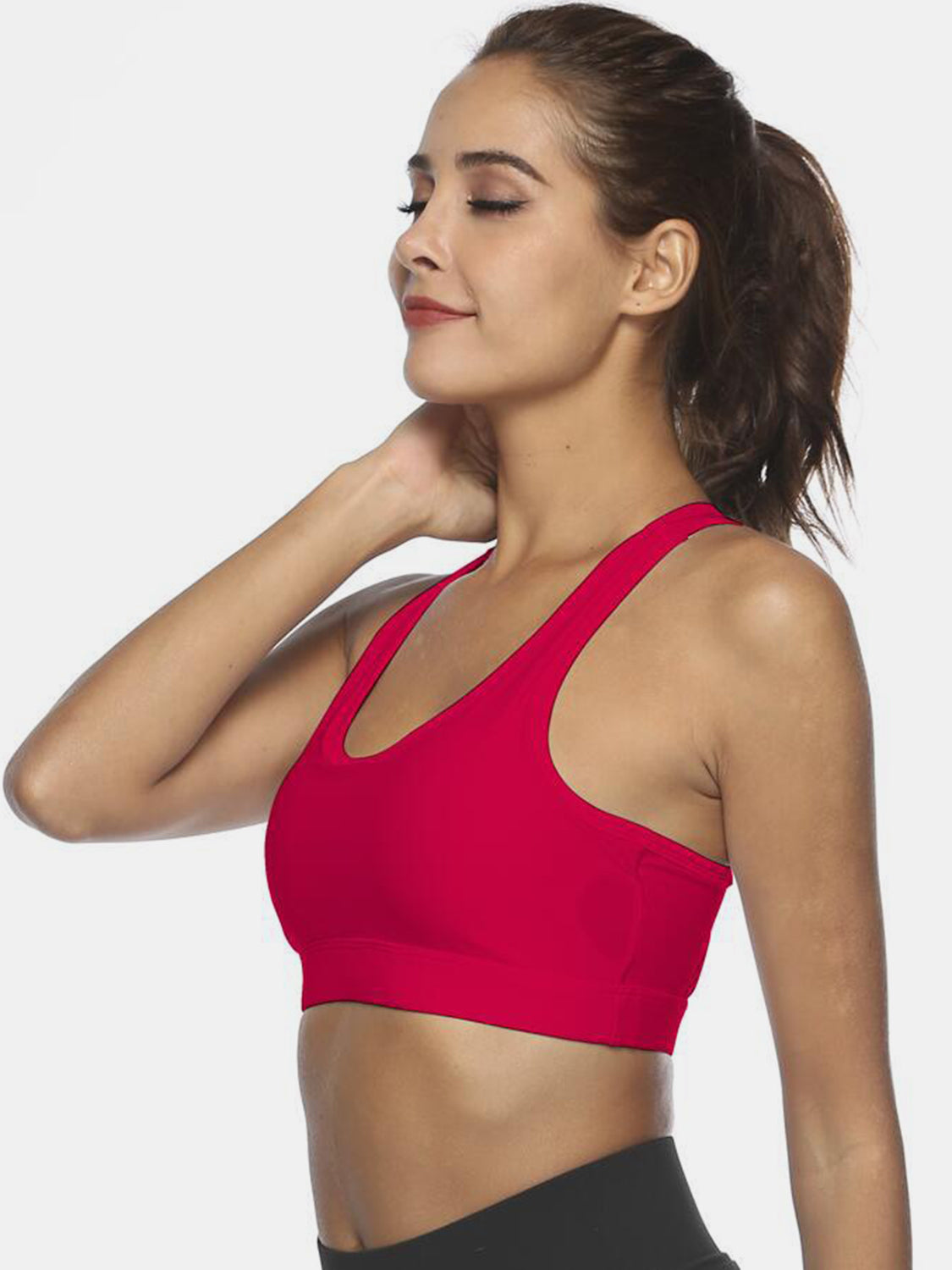 Women's Cutout Scoop Neck Active Sports Bras