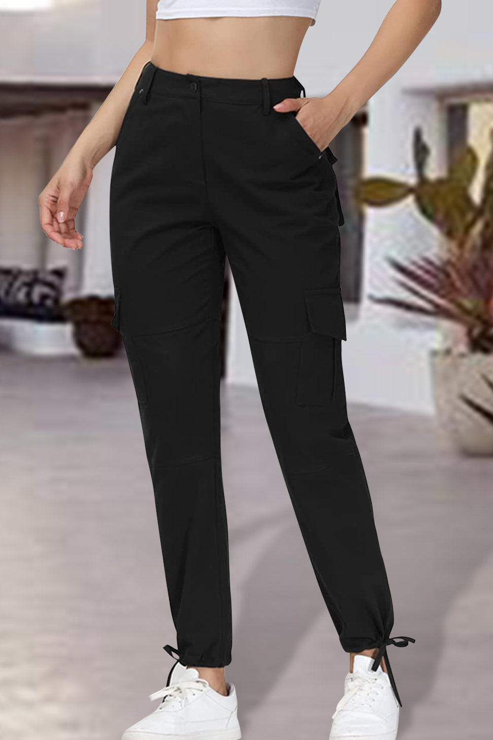 Women's Full Size High Waist Pants with Pockets