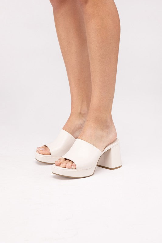 ZAFER-Bone High Heel Mules