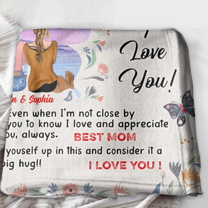 Personalized Mother And Daughter Fleece Throw/Quilt Blanket - Mother's Day Gift Idea For Mom - I Love You by CusGifts