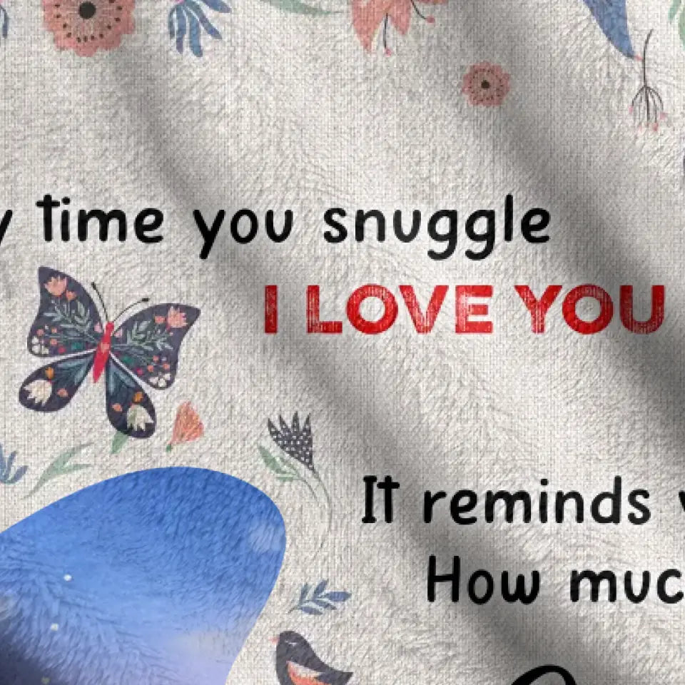 Personalized Mother And Daughter Fleece Throw/Quilt Blanket - Mother's Day Gift Idea For Mom - I Love You by CusGifts