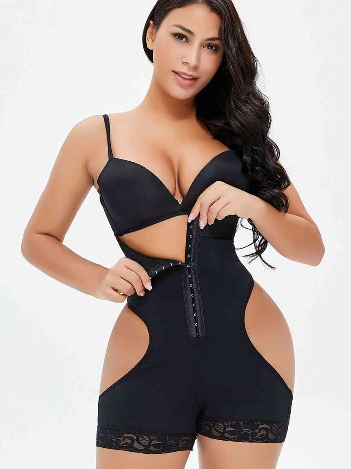 Women's Shapewear with Hook-and-Eye Under-Bust Shaping Bodysuit