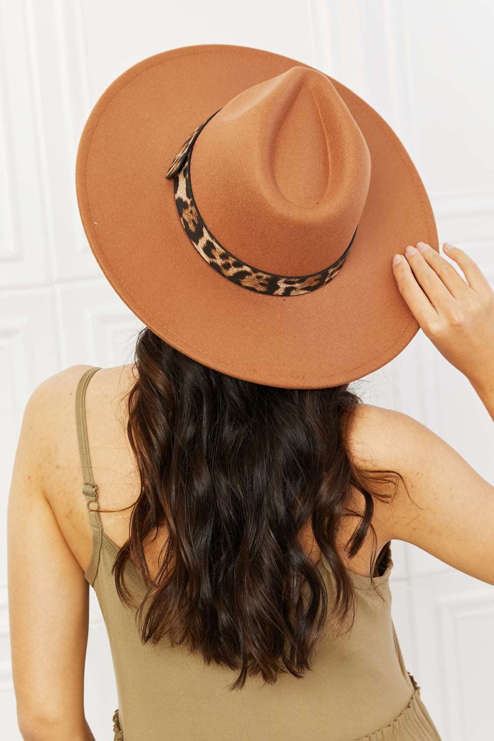 Women's - Fame In The Wild Leopard Detail Fedora Hat