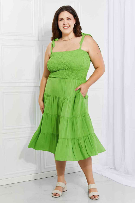 Culture Code Plus Size Summer Solstice Smocked Tiered Dress