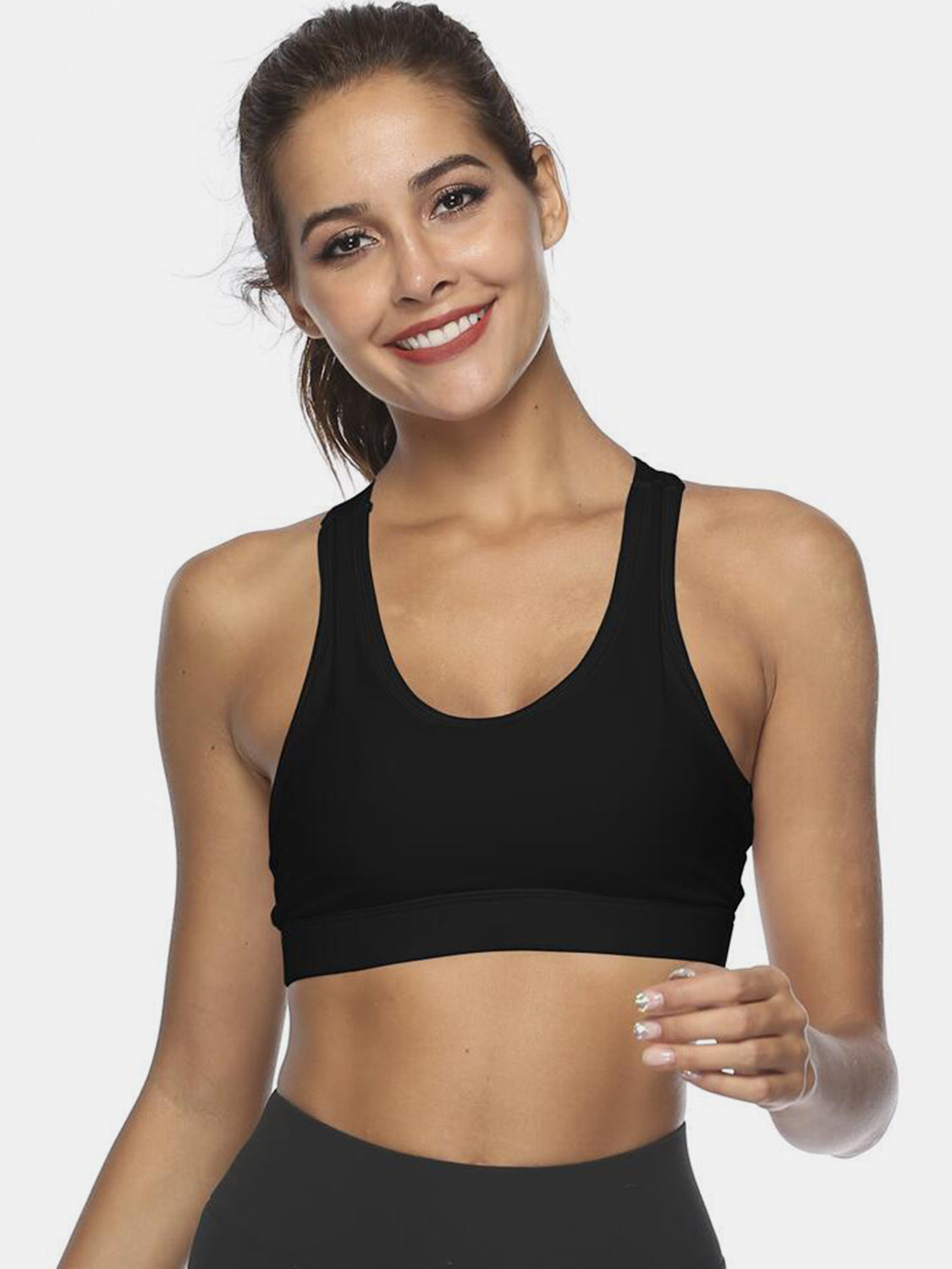 Women's Cutout Scoop Neck Active Sports Bras