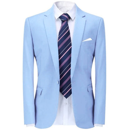 Men's Floral Print Notch Lapel Blazer | Slim Fit Fashion Jacket – Navy Blue, Sky Blue, Royal Blue & Multicolour