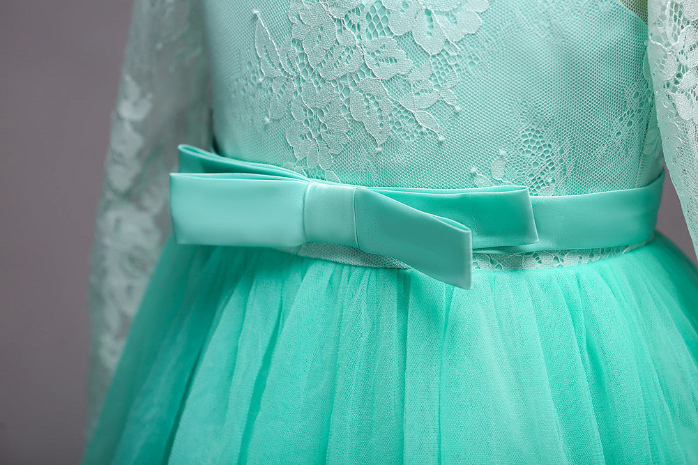 Kids Long Flower Girl Dress Dress by Baby Joy