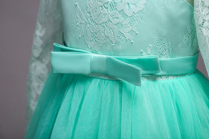 Kids Long Flower Girl Dress Dress by Baby Joy