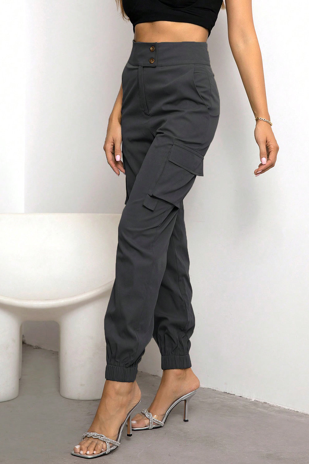 Women's High Waist Cargo Pants