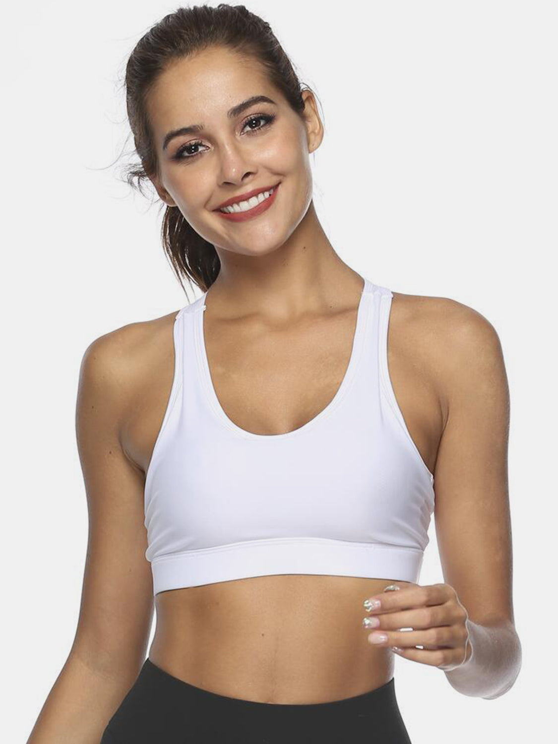 Women's Cutout Scoop Neck Active Sports Bras