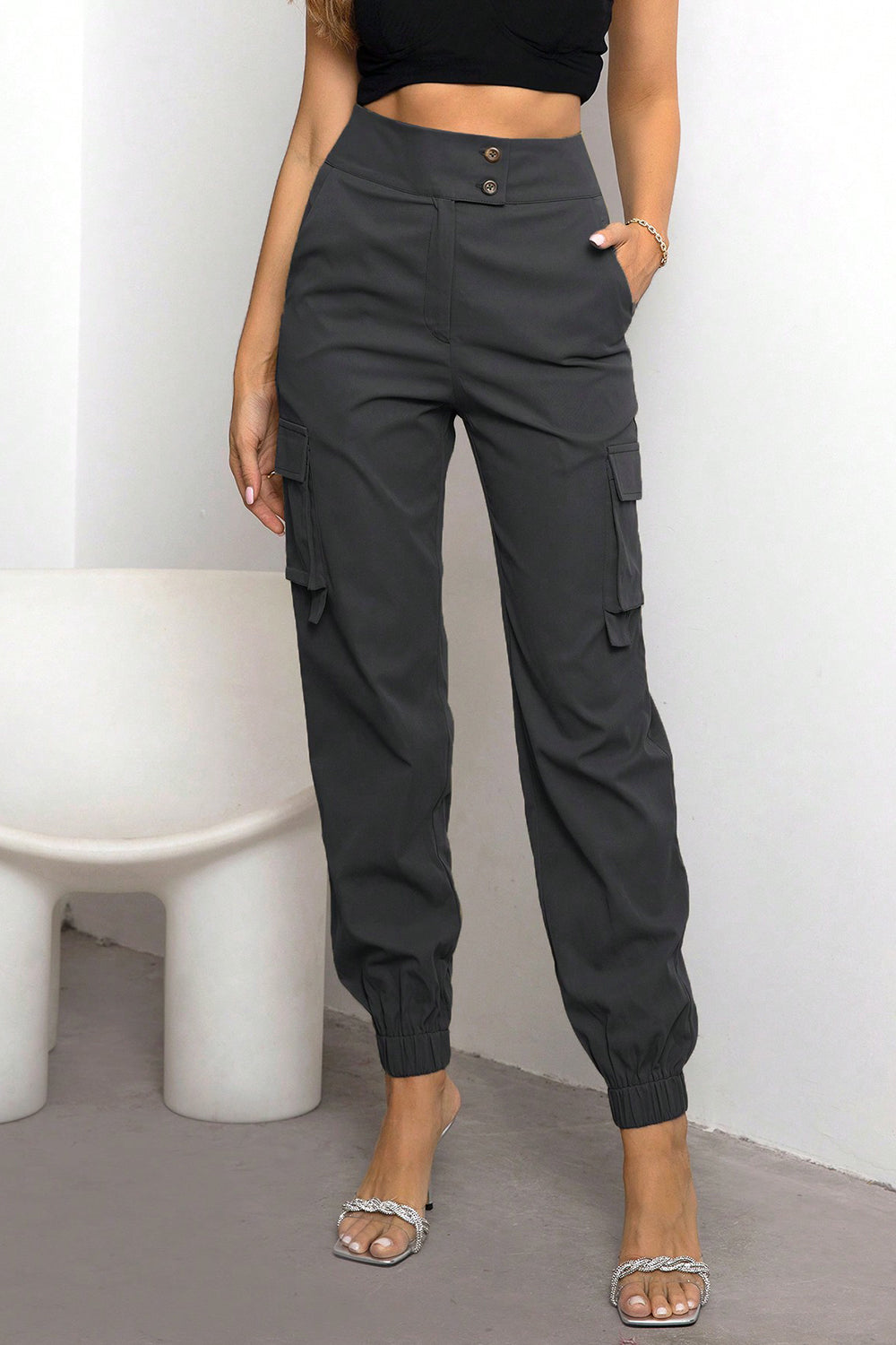 Women's High Waist Cargo Pants