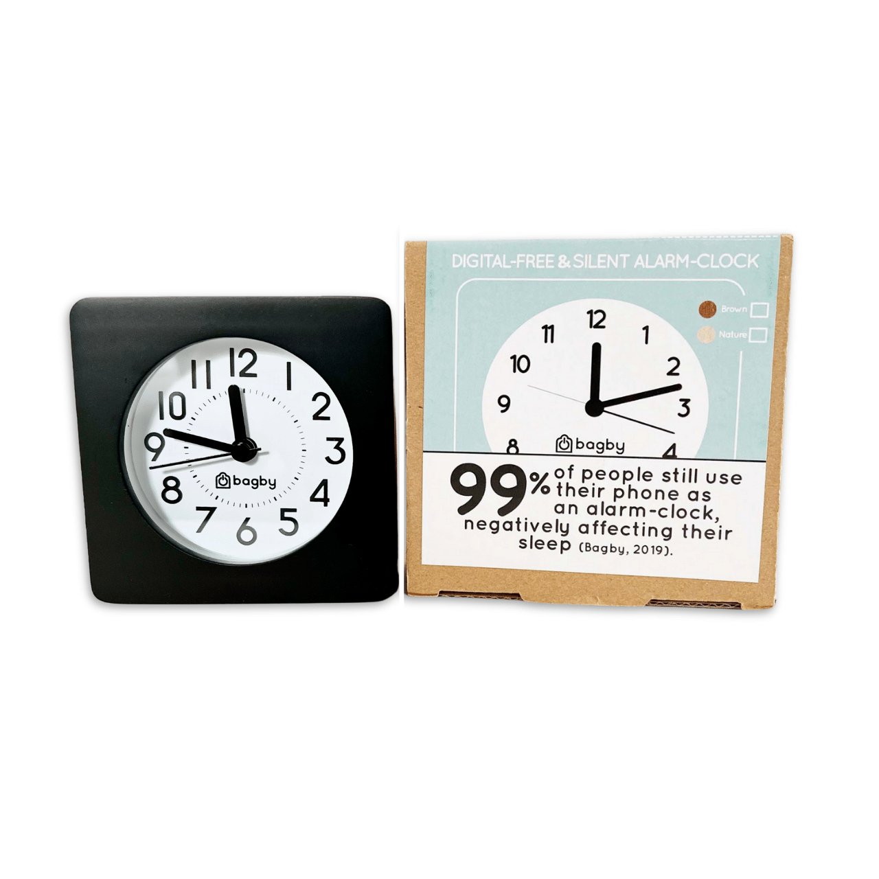 Bagby CLASSIC - Silent Alarm Clock by Bagby