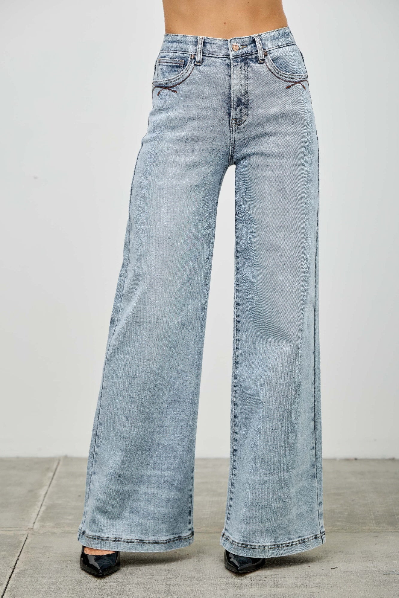 Women's High Rise Wide Leg Jeans 15