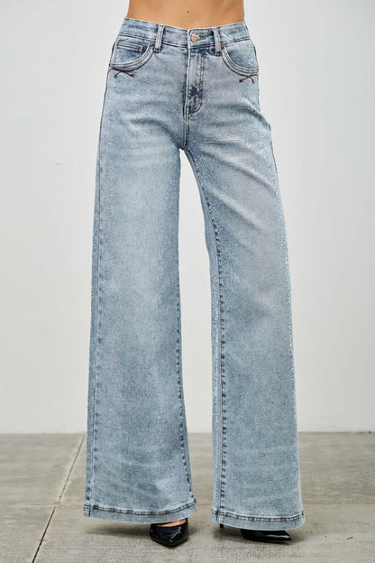 Women's High Rise Wide Leg Jeans