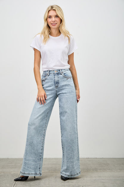 Women's High Rise Wide Leg Jeans