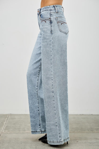Women's High Rise Wide Leg Jeans