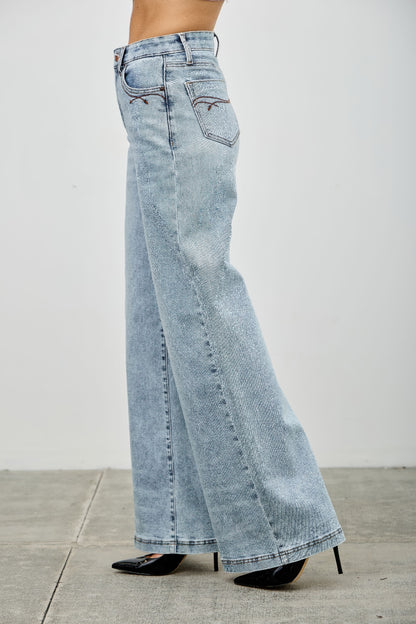 Women's High Rise Wide Leg Jeans
