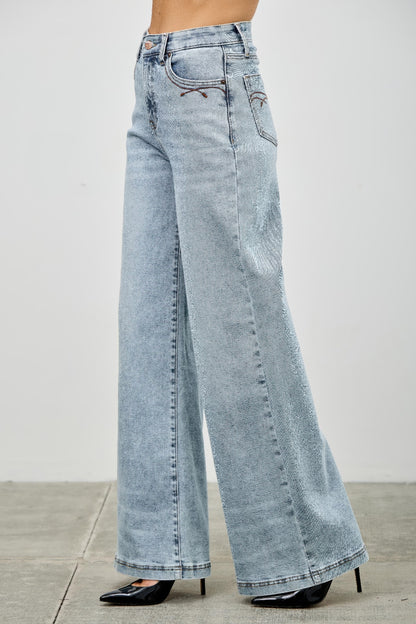 Women's High Rise Wide Leg Jeans