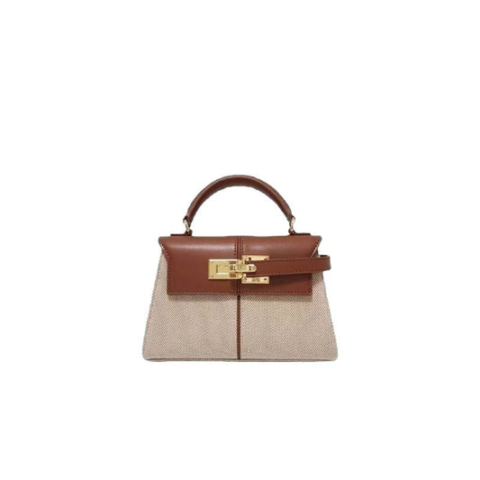 Trapezoidal Leather Shoulder Bag – Structured Luxury Crossbody Handbag