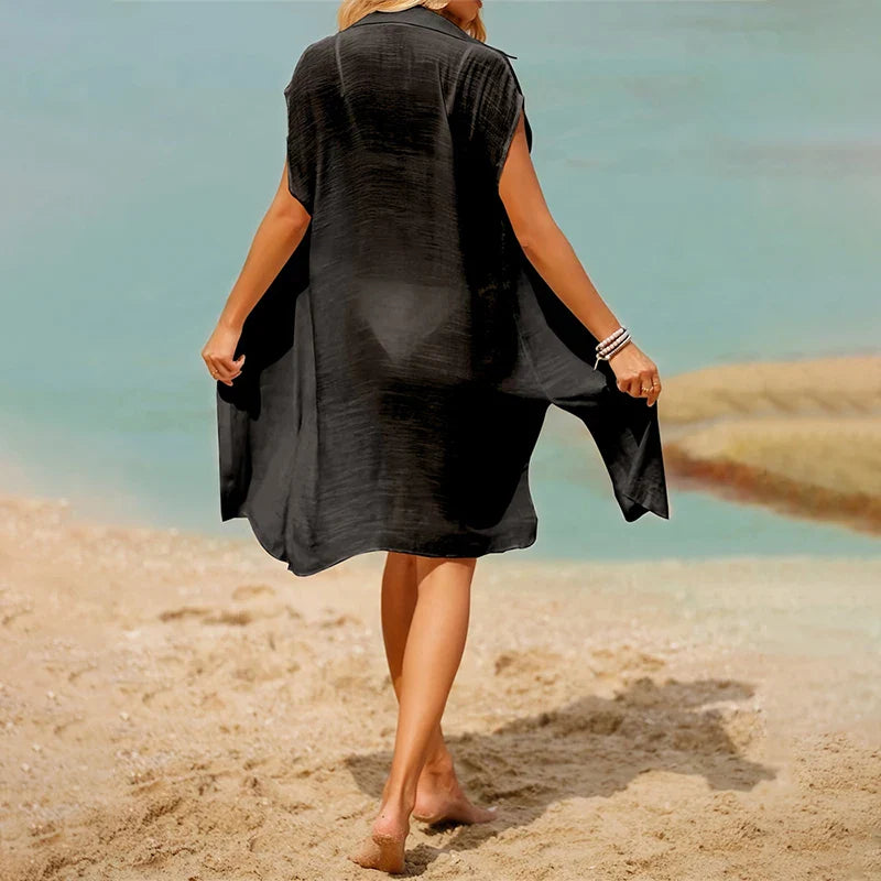 The Shore Shirt — Lapel Beach Cover-Up
