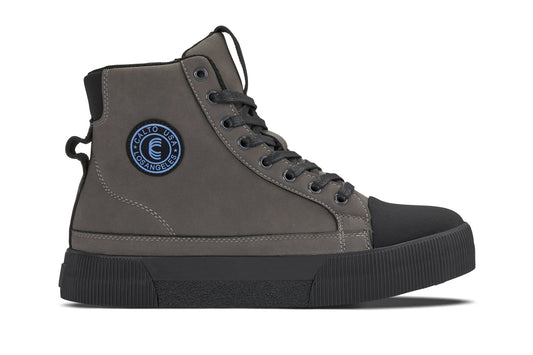 CALTO Men's Height-Increasing Cap Toe High Top Zip-Up Sneaker Boots in Grey 9