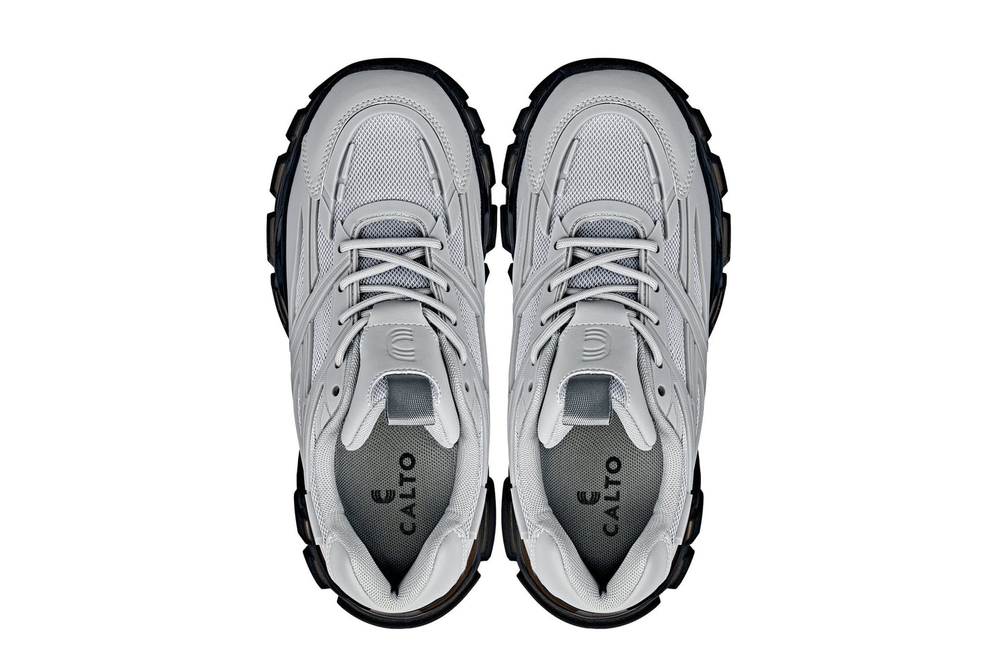 CALTO Men's Elevator Sneakers | 2.6" Height Boost Chunky Sole Sporty Sneaker 8