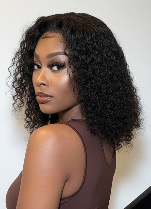 Pre Cut No Glue Water Wave 13x6 Bob Wigs Curly 7x5 Glueless Wig Human Hair Ready To Wear Lace Frontal Wigs For Women Pre Plucked by SEVHENN