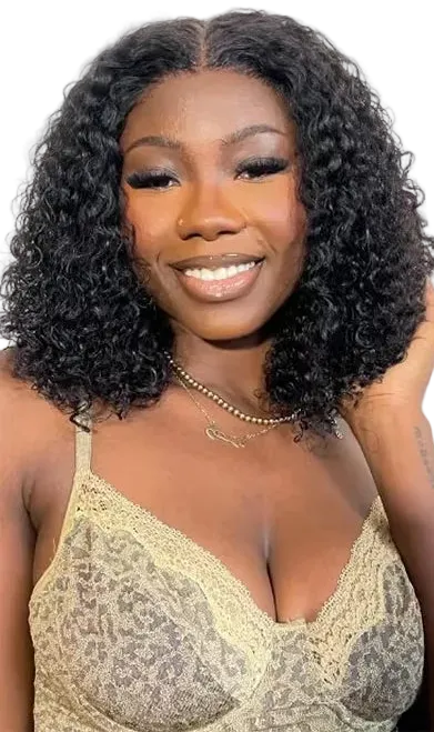 Deep Wave Ready To Wear Glueless Lace Front Bob Wig