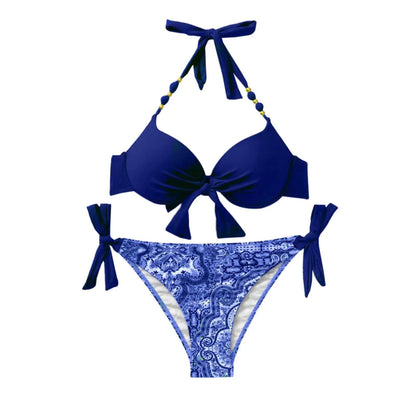 Strap Split Bikini Set - Two-Piece Swimsuit BU2 United States