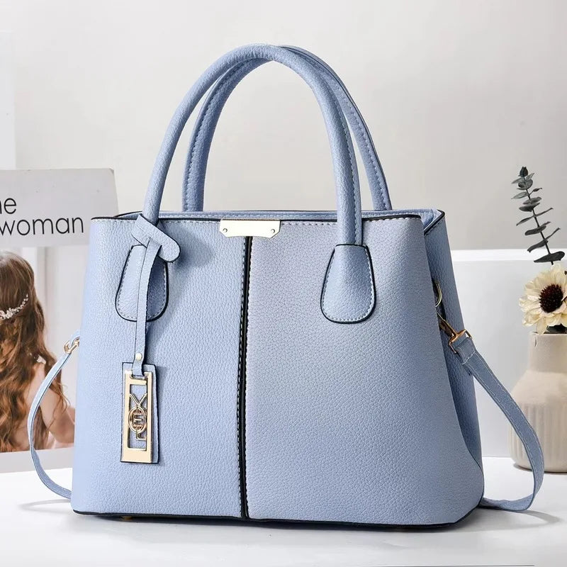 Women's PU Leather Tote Handbag – Zipper Closure Everyday Purse | 5 Colors