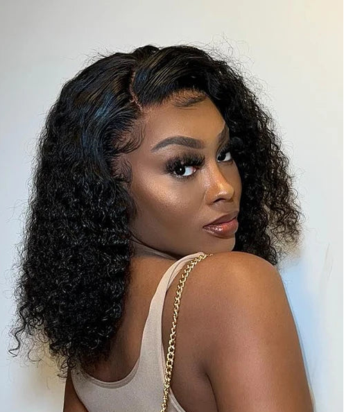 Pre Cut No Glue Water Wave 13x6 Bob Wigs Curly 7x5 Glueless Wig Human Hair Ready To Wear Lace Frontal Wigs For Women Pre Plucked by SEVHENN