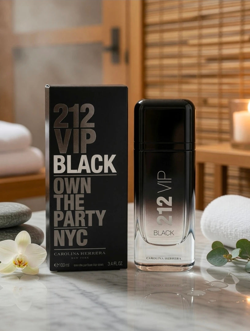 Carolina Herrera 212 VIP Black Eau De Parfum Spray For Men 3.4 Oz by Carolina Herrera