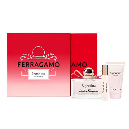 Signorina Eau De Parfum 3 Piece Gift Set by Salvatore Ferragamo