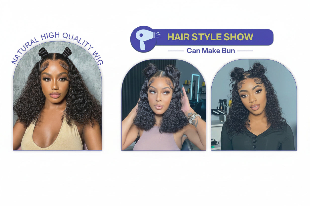 Deep Wave Ready To Wear Glueless Lace Front Bob Wig