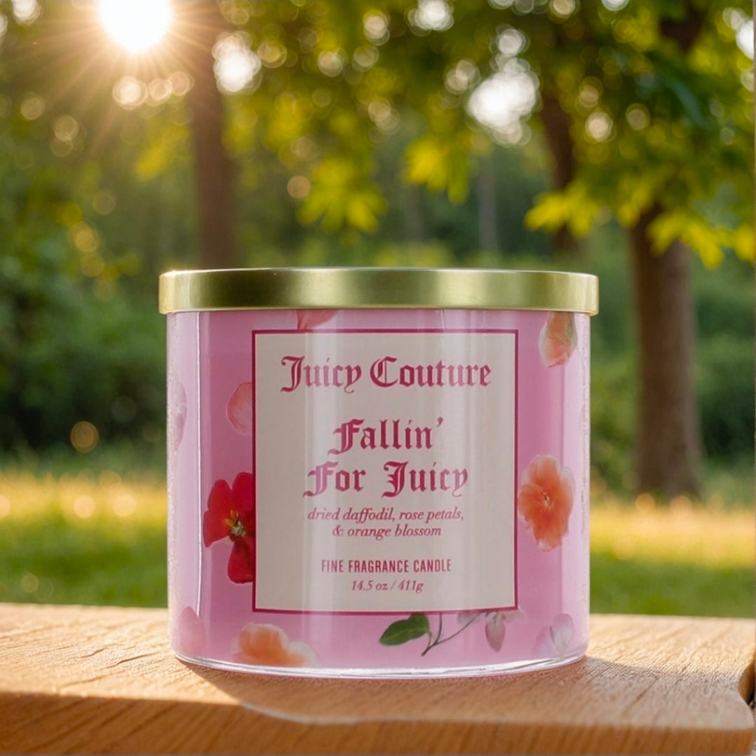 Juicy Couture 14.5 oz Soy Wax Blend 3 Wick Candle - Fallin' For Juicy by Juicy Couture