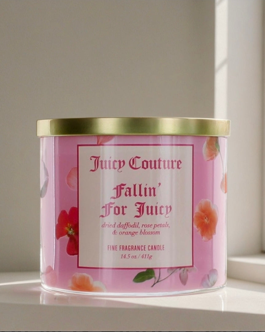 Juicy Couture 14.5 oz Soy Wax Blend 3 Wick Candle - Fallin' For Juicy by Juicy Couture