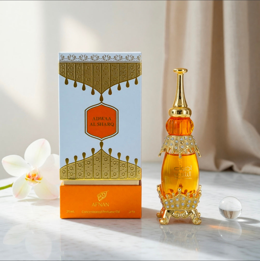 Adwaa Al Sharq by Afnan, 0.67 oz Perfume Oil for Unisex by Afnan