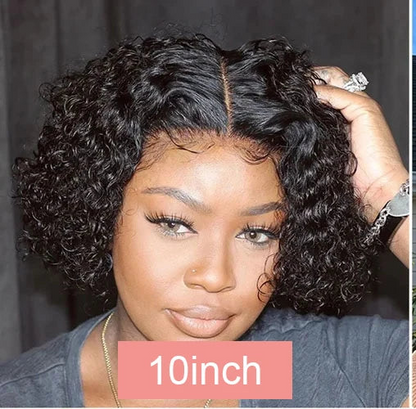 Pre Cut No Glue Water Wave 13x6 Bob Wigs Curly 7x5 Glueless Wig Human Hair Ready To Wear Lace Frontal Wigs For Women Pre Plucked by SEVHENN