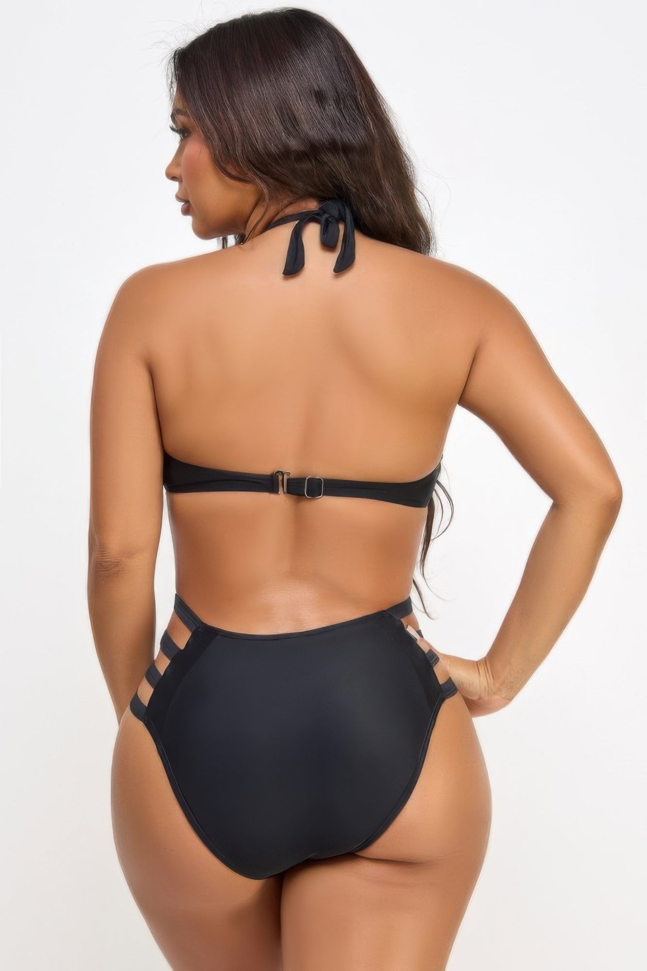 Calista One-Piece Swimsuit – Mesh Front & Strappy Sides