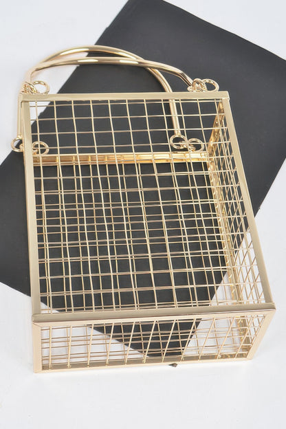 Metal Wire Clutch | Structured Iron Frame Evening Bag