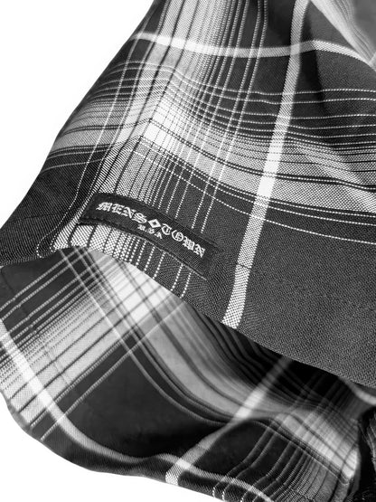 Men's Oldschool Checkered Button Down Short Sleeve Shirt