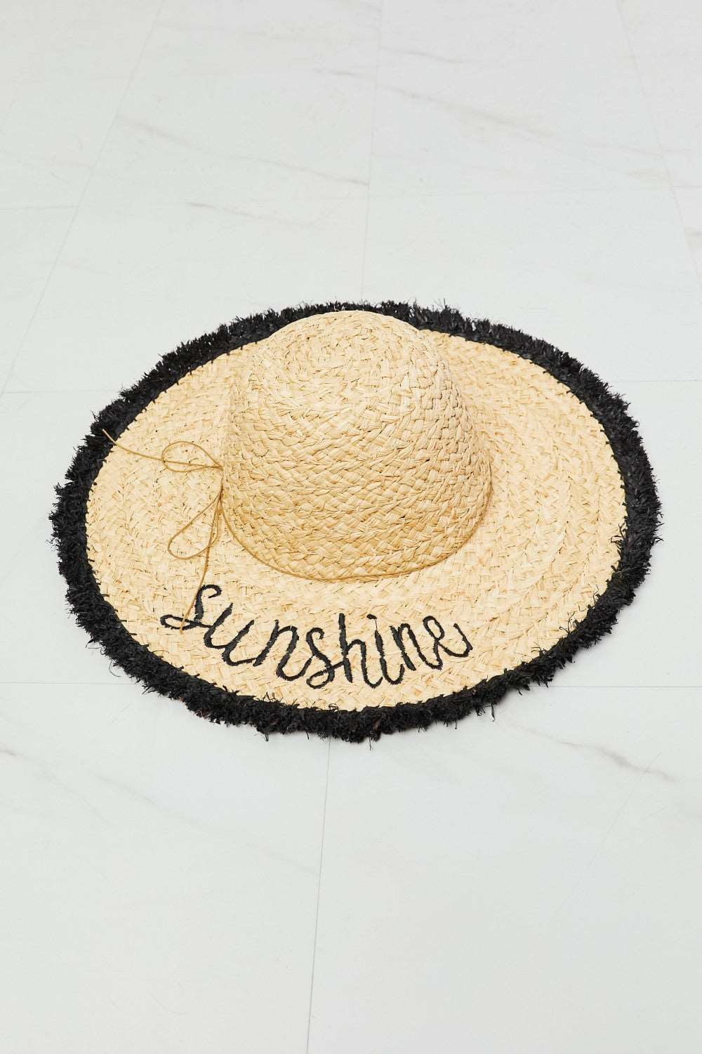 Fame Sunshine Straw Fringe Hat